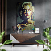Marilyn Monroe Brushed Aluminum Dibond Wall Art.